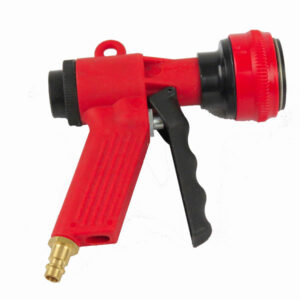 Pistolet de gonflage rouge avec embout à clipser